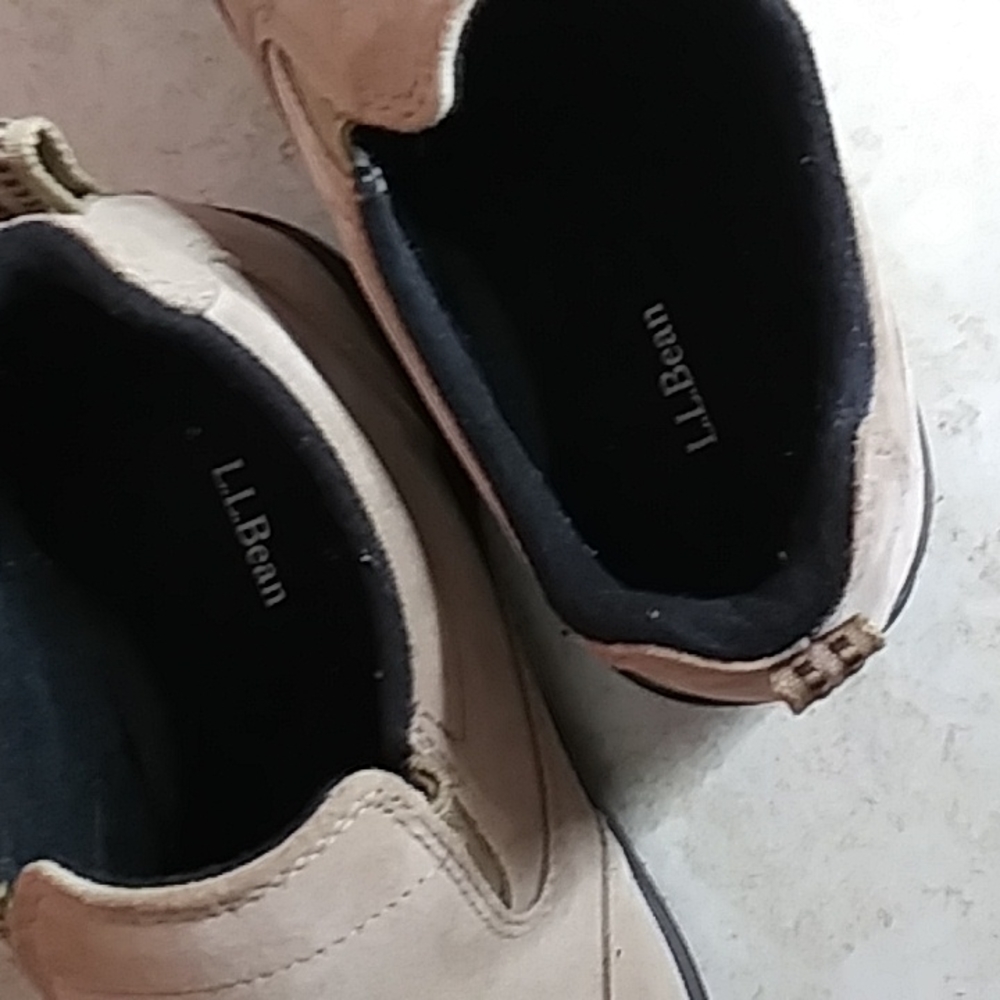 L. L. Bean Mushroom Gray Suede Slip on Comfort Loafers - Picture 9 of 10
